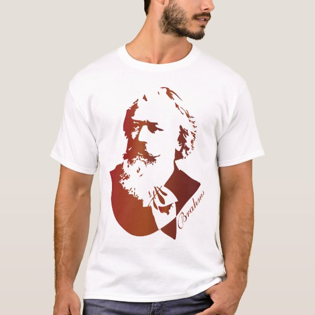 Classical Music Composer Johannes Brahms T-Shirt (Front)