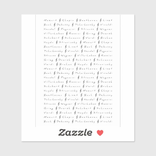 Classical Music Composers (Sheet)