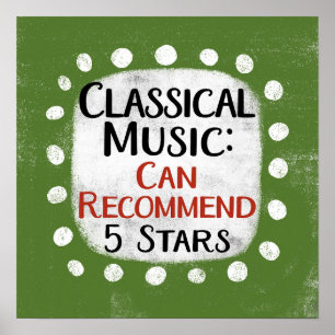 Classical Music Review 5 Stars Poster Wall Art