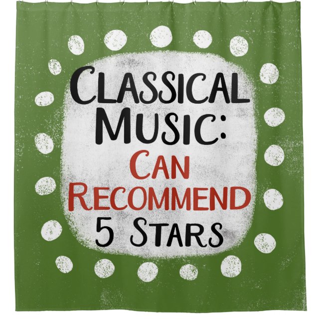 Classical Music Review 5 Stars Shower Curtain (Front)