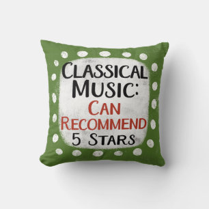 Classical Music Review 5 Stars Throw Pillow