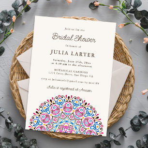 Classical Ornate Art Deco Mandala Bridal Shower Invitation