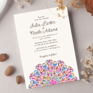 Classical Ornate Art Deco Style Mandala Wedding Invitation
