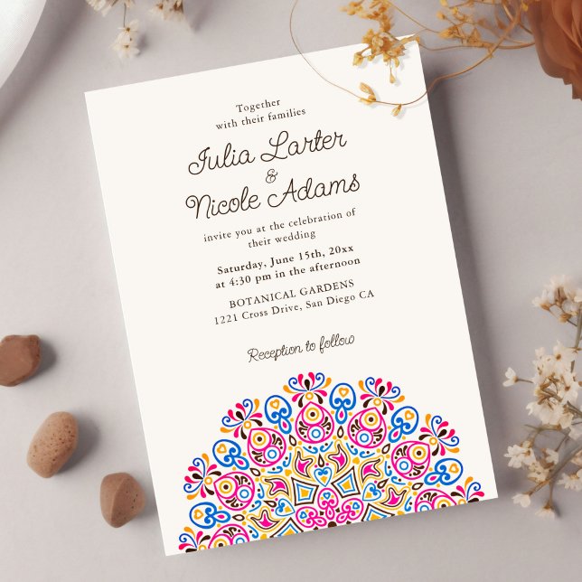 Classical Ornate Art Deco Style Mandala Wedding Invitation (Creator Uploaded)