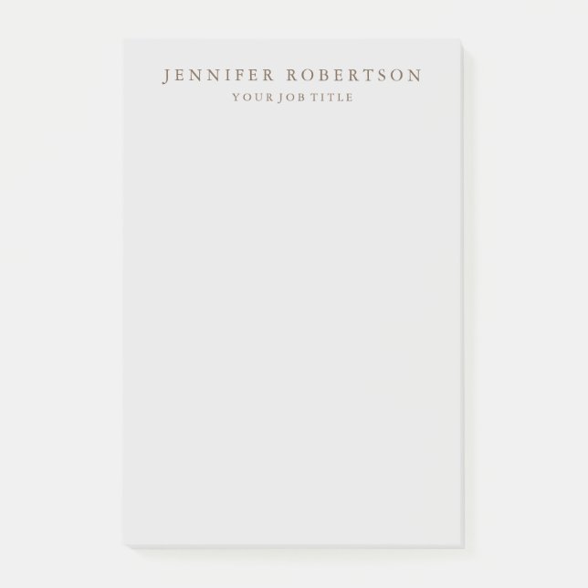 Classical Personalised Customised Minimalist Post-it Notes (Front)
