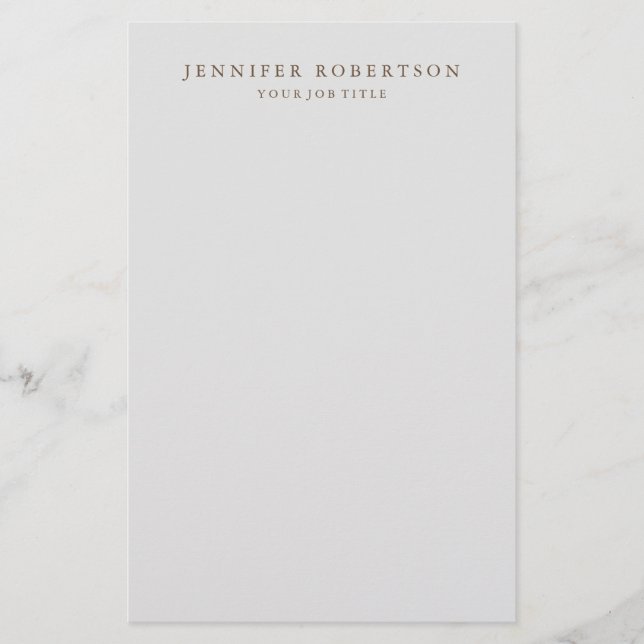 Classical Personalised Customised Minimalist Stationery (Front)