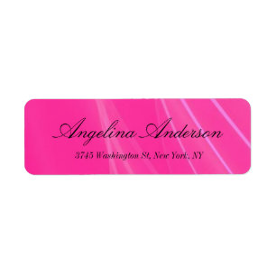 Classical Pink Elegant Handwriting Script Feminine Return Address Label
