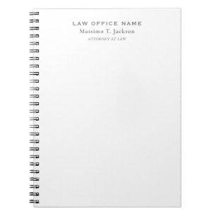 Classical Plain Attorney at Law Lawyer Office Notebook