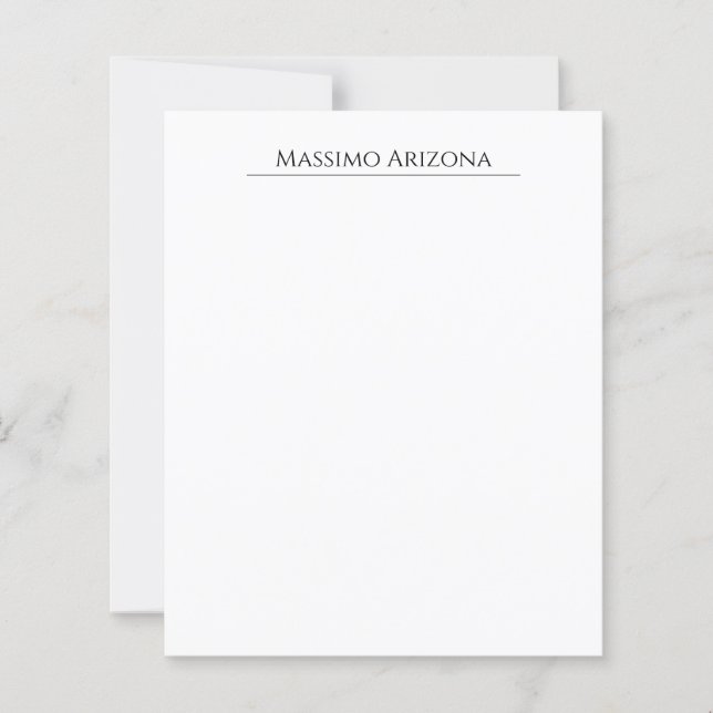 Classical Plain Elegant Black & White Minimalist (Front)