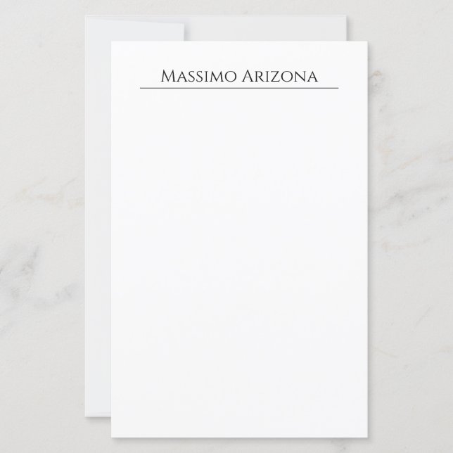 Classical Plain Elegant Black & White Minimalist (Front)