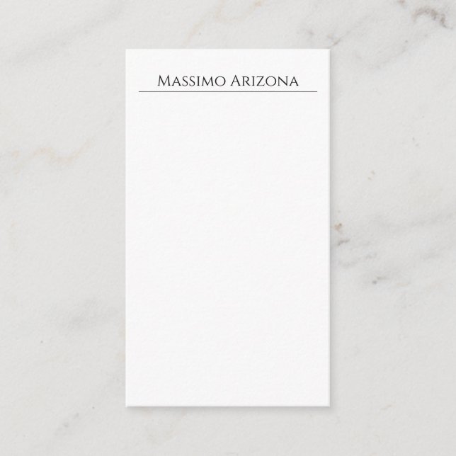 Classical Plain Elegant Black & White Minimalist Enclosure Card (Front)