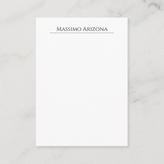 Classical Plain Elegant Black & White Minimalist Enclosure Card (Front)