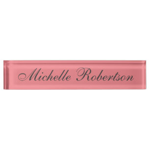Classical Plain Minimalist Add Own Name Nameplate