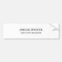 Classical Plain Simple Black White Professional