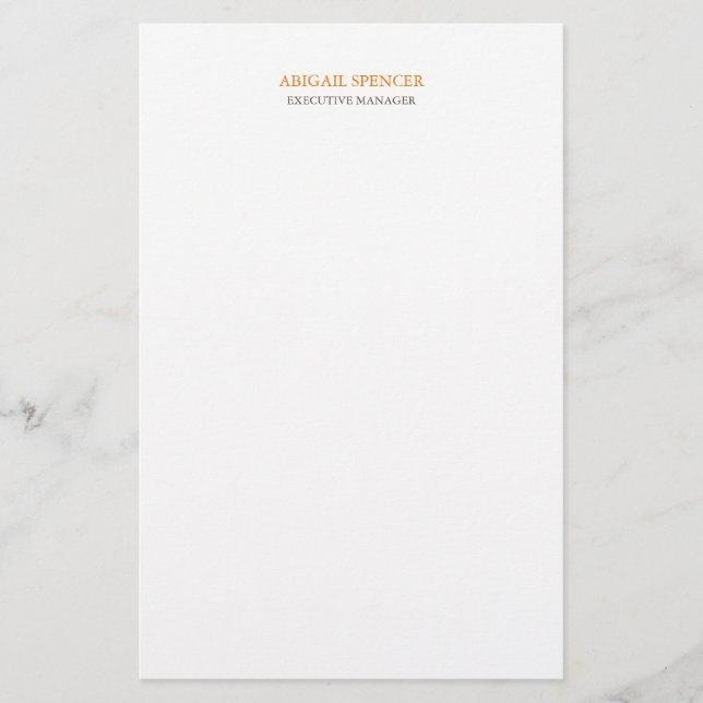 Classical Plain Simple Clean Professional Business Stationery (Front)