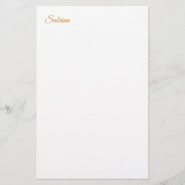 Classical Plain Simple Clean Professional Name Stationery (Front)