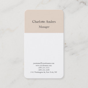 Classical plain simple minimalist business card