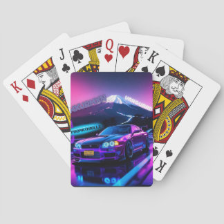 Classical Poker Letters Neon Drift Nights - Skyl Playing Cards