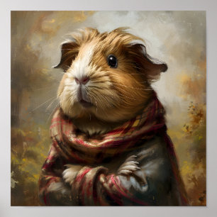 Classical Portrait Of A Guinea Pig Poster