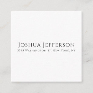 Classical Professional Creative Plain Black White Enclosure Card