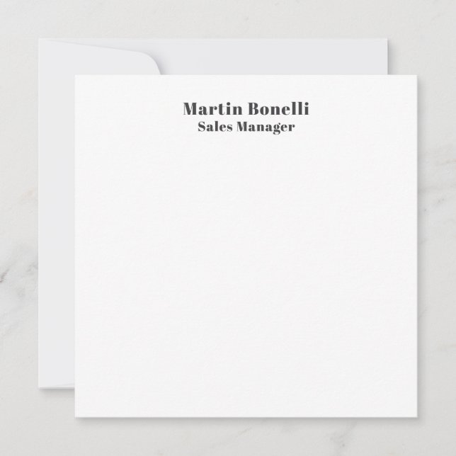Classical Professional Own Name Information Simple (Front)