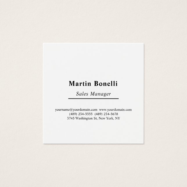 Classical Professional Own Name Information Simple (Front)
