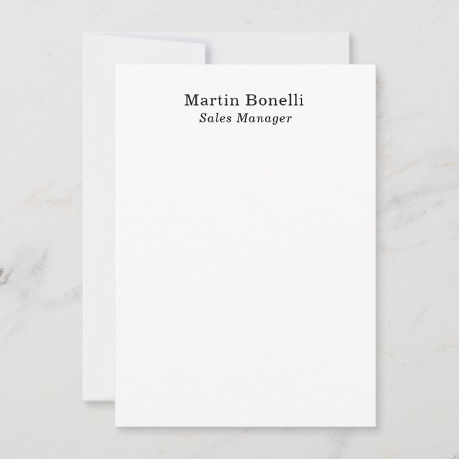 Classical Professional Own Name Information Simple Card (Front)