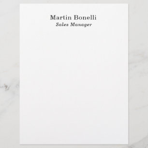 Classical Professional Own Name Information Simple Custom Letterhead