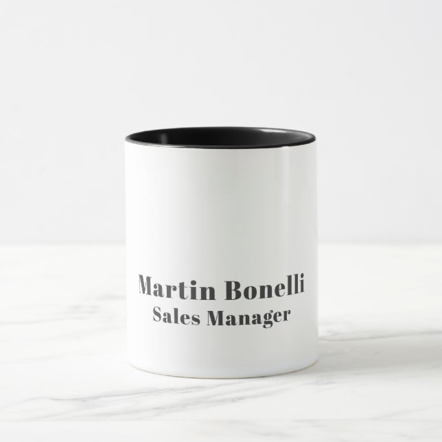 Classical Professional Own Name Information Simple Mug (Center)