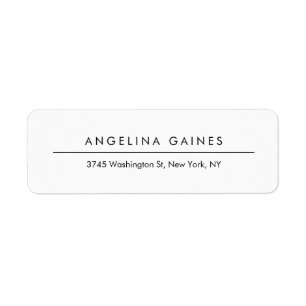 Classical Retro Style Minimalist Professional Return Address Label