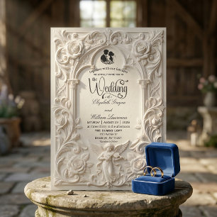Classical Rococo Arch Fairytale Columns Wedding Invitation