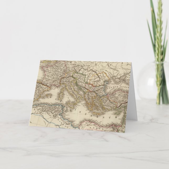 Classical Rome Eastern Hemisphere Holiday Card (Front)