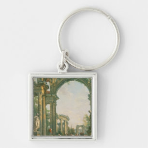 Classical ruins, 18th century key ring