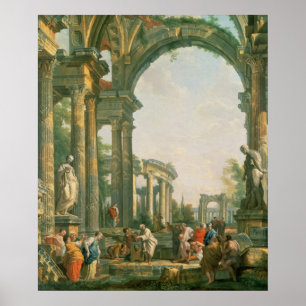 Classical ruins, 18th century poster