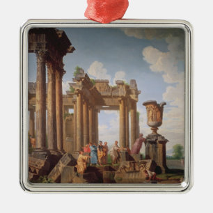 Classical Scene Metal Tree Decoration