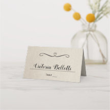 Classical Seating Place Card - kraft paper