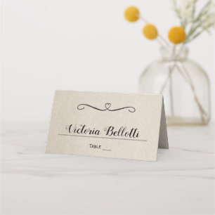 Classical Seating Place Card - kraft paper
