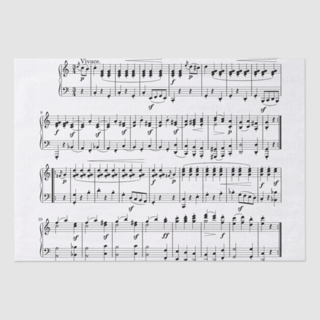 classical sheet music tissue paper (Front)