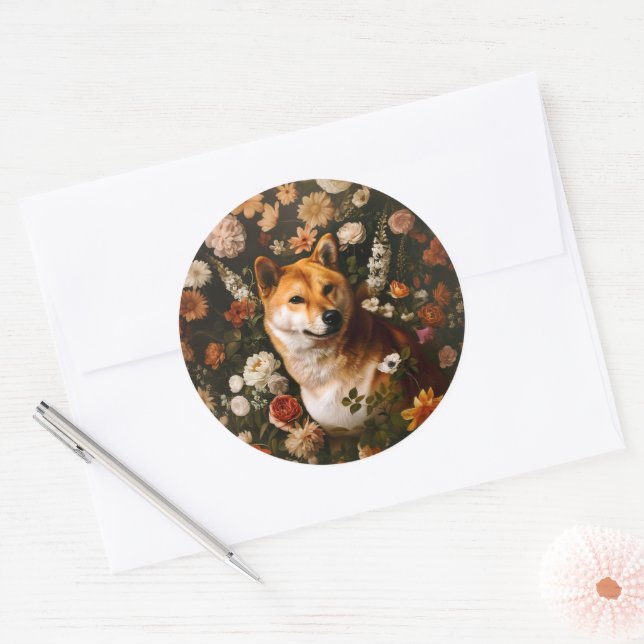 Classical Shibu Inu - Sticker  (Envelope)