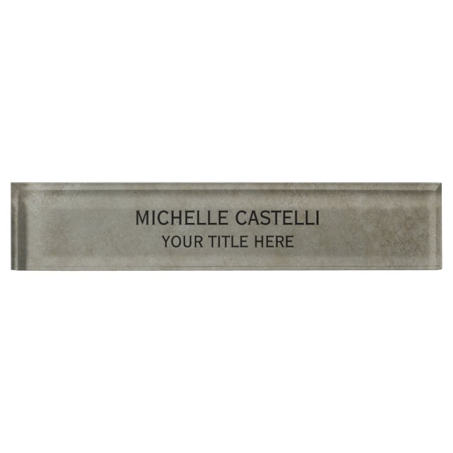 Classical Stone Design Simple Minimalist Nameplate (Front)