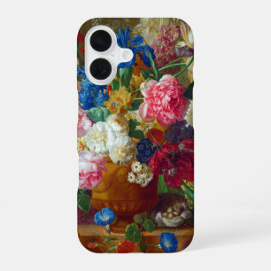 Classical Vintage Flowers Art Painting iPhone 16 Case