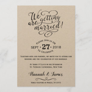 CLASSICAL WEDDING INVITATION CARD - KRAFT PAPER