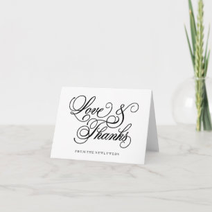 Classical   Wedding Thank You Note Card