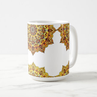 CLASSICAL WHITE CANECA - MANDALA TOM/GOLD COFFEE MUG