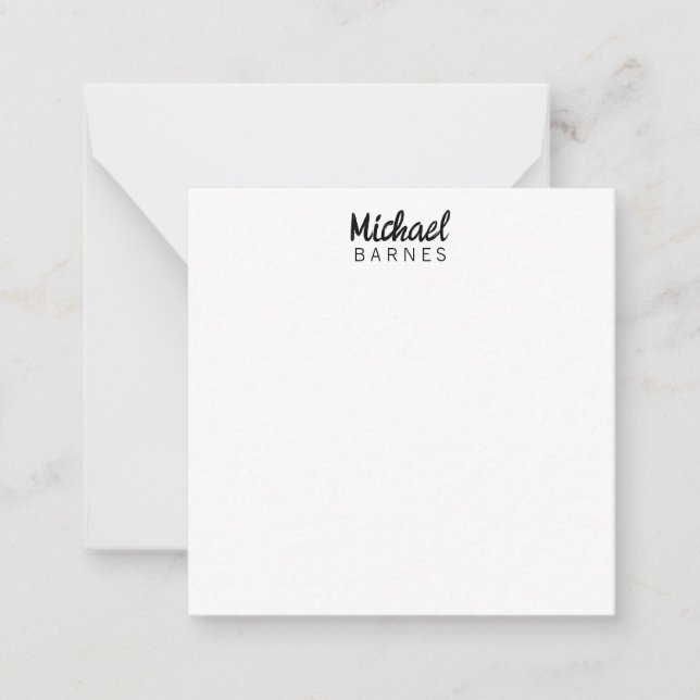 Classical White Minimalist Plain Elegant Card (Front)