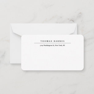 Classical White Minimalist Plain Elegant Card