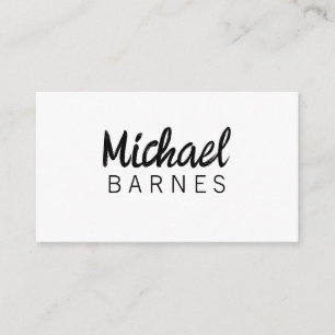 Classical White Minimalist Plain Elegant Enclosure Card