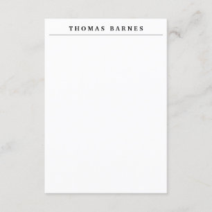 Classical White Minimalist Plain Elegant Enclosure Card