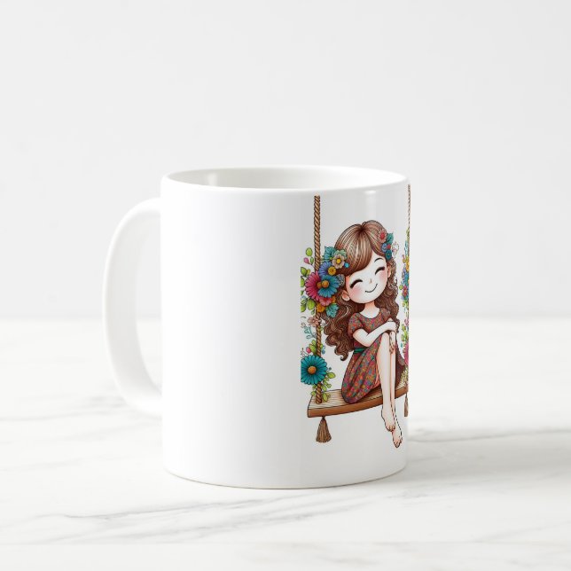 Classical white mug, 325 ml coffee mug (Front Left)