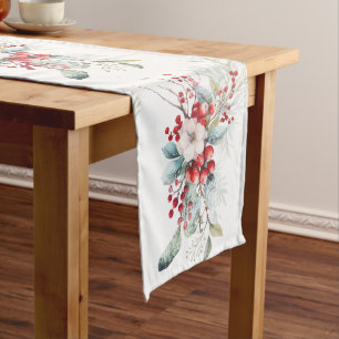 Classical Winter Holiday Berries Table Runners